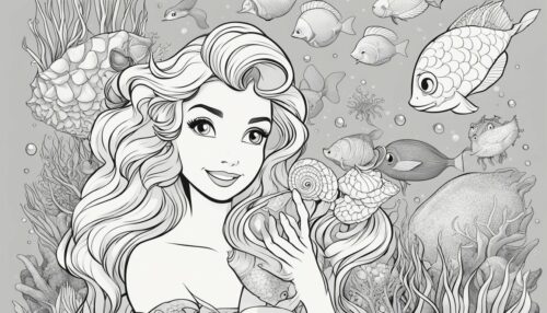 Ariel Coloring Pages Features