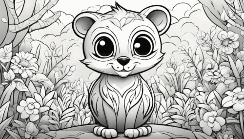Exploring Cute Animals Coloring Pages