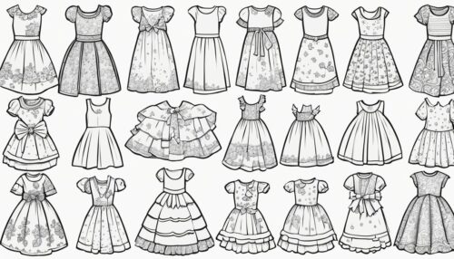 Variety in Dress Coloring Pages