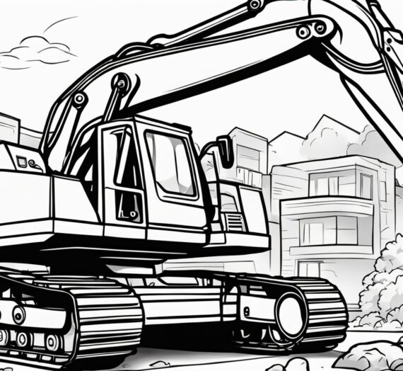 Coloring Pages Excavator: 17 Free Colorings Book