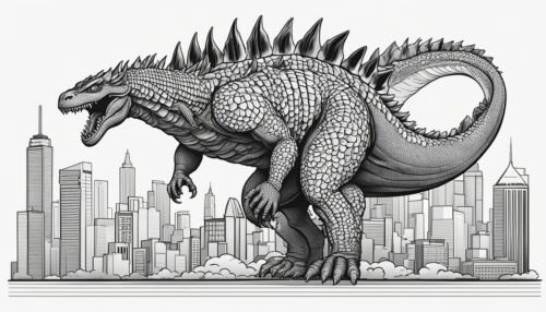 Types of Godzilla Coloring Pages