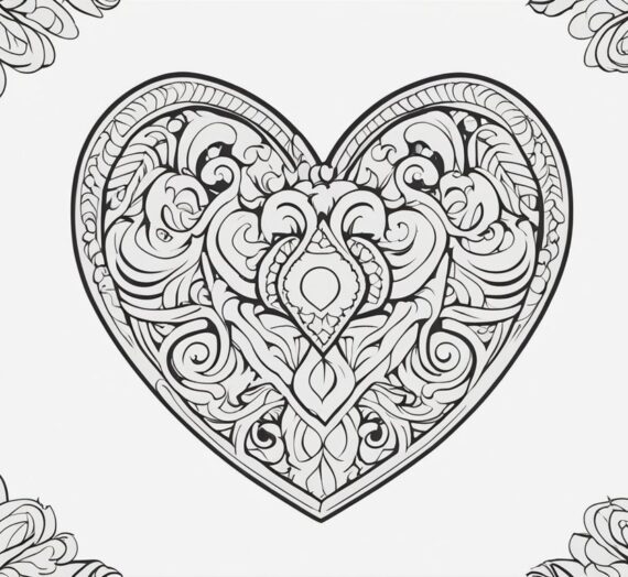 Coloring Pages Hearts : 10 Free Colorings Book