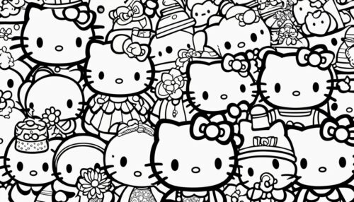 Coloring Pages Hello Kitty and Friends