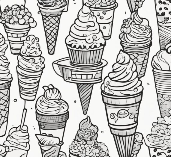 Coloring Pages Ice Cream: 8 Free Colorings Book