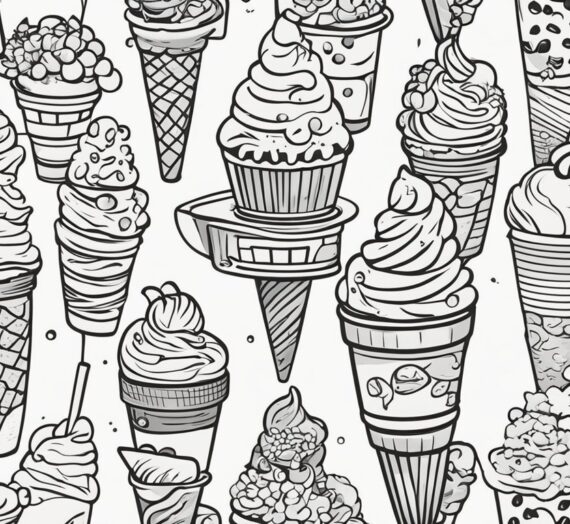 Coloring Pages Ice Cream: 8 Free Colorings Book