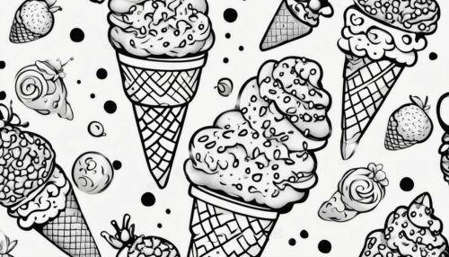 Types of Ice Cream Coloring Pages
