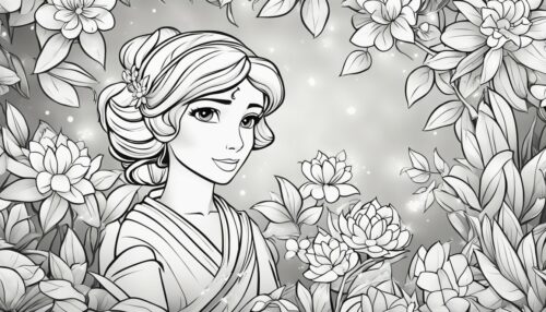 Jasmine Coloring Pages for Kids