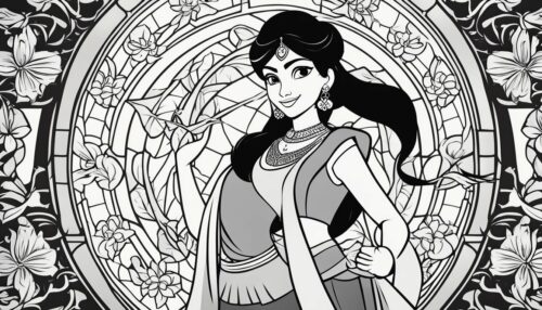 Jasmine Coloring Pages for Kids