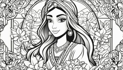 Jasmine Coloring Pages for Adults