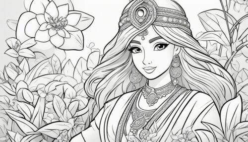 Jasmine Coloring Pages for Adults