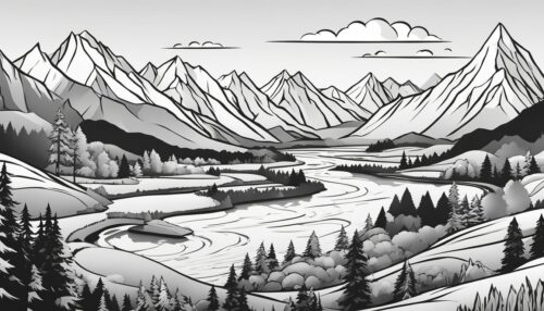 Exploring Landscape Coloring Pages