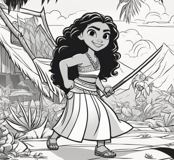 Coloring Pages Moana: 9 Free Printable Sheets