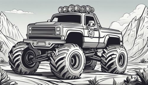 Variety of Monster Truck Coloring Pages