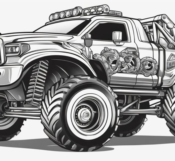 Coloring Pages Monster Truck – 24 Free Colorings Book