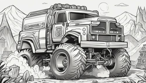 Exploring Monster Truck Coloring Pages