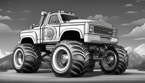 Variety of Monster Truck Coloring Pages