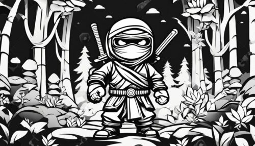 Ninja Coloring Pages for Adults