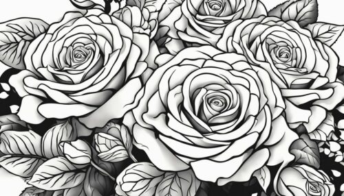 Types of Rose Coloring Pages