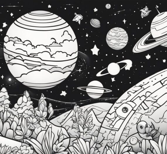 Coloring Pages Space: 16 Free Colorings Book