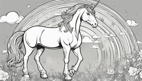 Coloring Pages Unicorn Rainbow