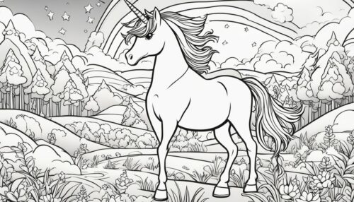 Coloring Pages Unicorn Rainbow