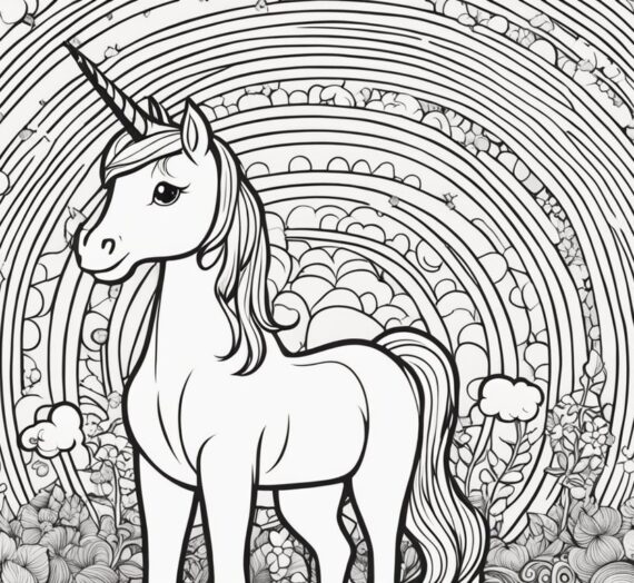 Coloring Pages Unicorn Rainbow: 16 Free Colorings Book