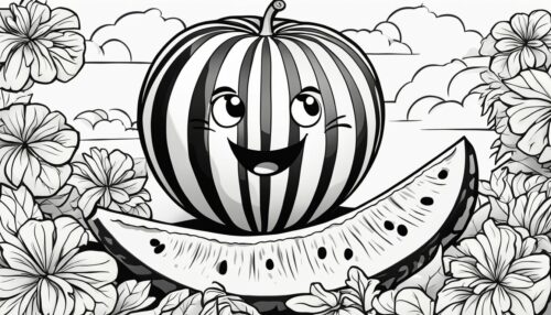 Coloring Pages Watermelon Basics