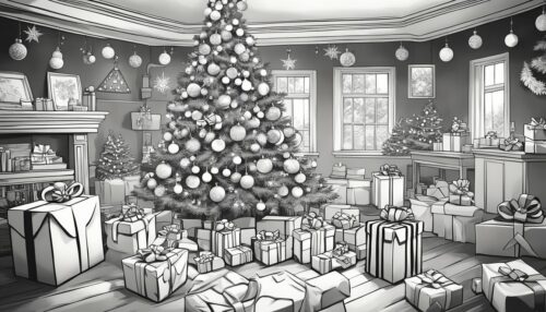 Exploring Christmas Tree Coloring Pages