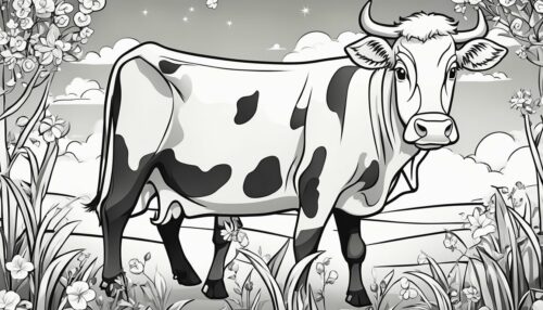 Cute and Baby Cow Coloring Pages