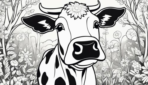 Cute and Baby Cow Coloring Pages