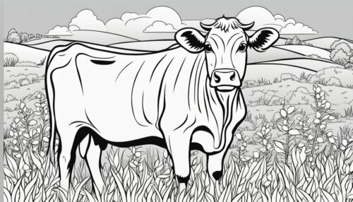 Cow Coloring Page Templates