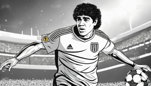 Diego Maradona Coloring Pages