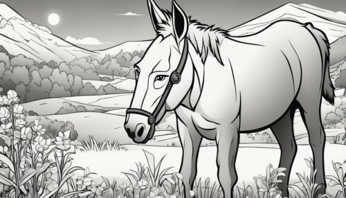 Download and Print the Donkey Coloring Pages