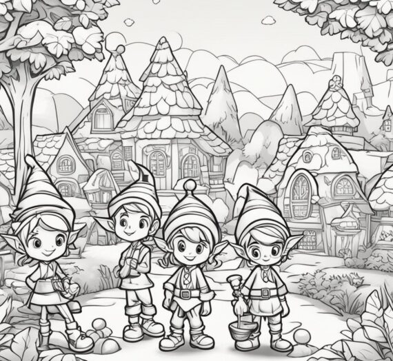 Elves Coloring Pages: 20 Printable Designs for Kids