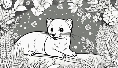 Cartoon Ferret Coloring Pages