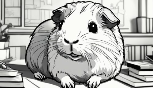 Fluffy Guinea Pig Coloring Pages