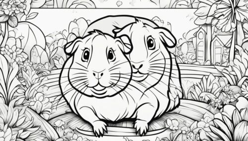 Cute Guinea Pig Coloring Pages