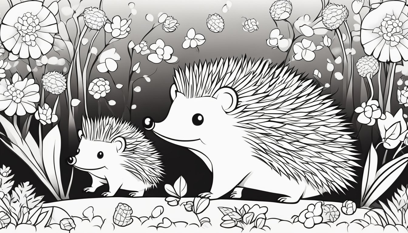 Hedgehogs Coloring Pages 9 Free Colorings Book
