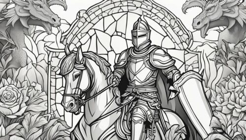 The World of Knight and Dragon Coloring Pages