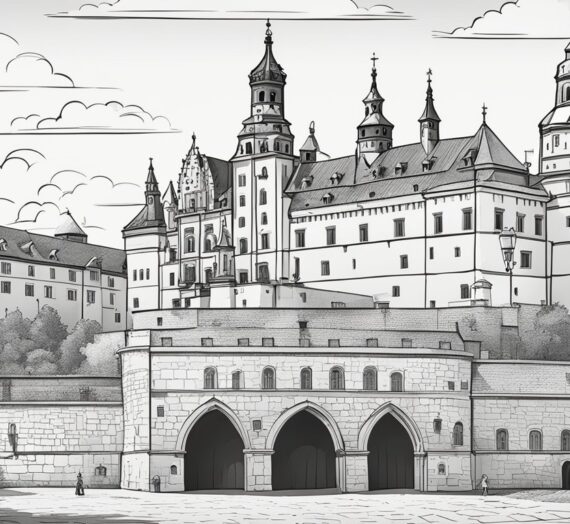 Krakow Wawel Castle Colorings Book: 15 Coloring Pages