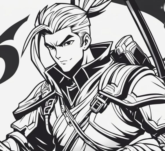 League of Legends Yasuo Coloring Pages: 20 Free Colorings Book