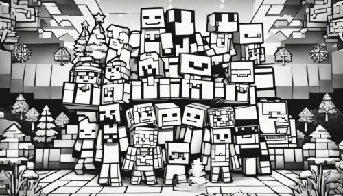 Minecraft Christmas Coloring Pages