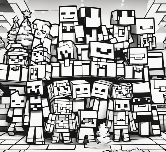 Minecraft Christmas Coloring Pages: 13 Colorings Book
