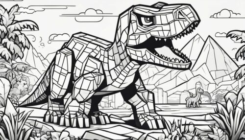 Minecraft Dinosaur Coloring Pages