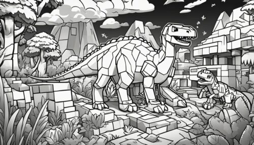 Minecraft Dinosaur Coloring Pages