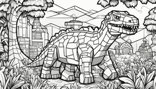 Minecraft Dinosaur Coloring Pages