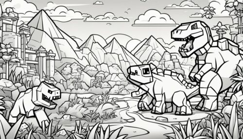 Minecraft Dinosaur Coloring Pages
