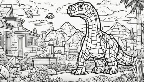 Minecraft Dinosaur Coloring Pages