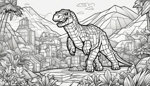 Minecraft Dinosaur Coloring Pages