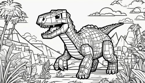 Exploring Minecraft Coloring Pages